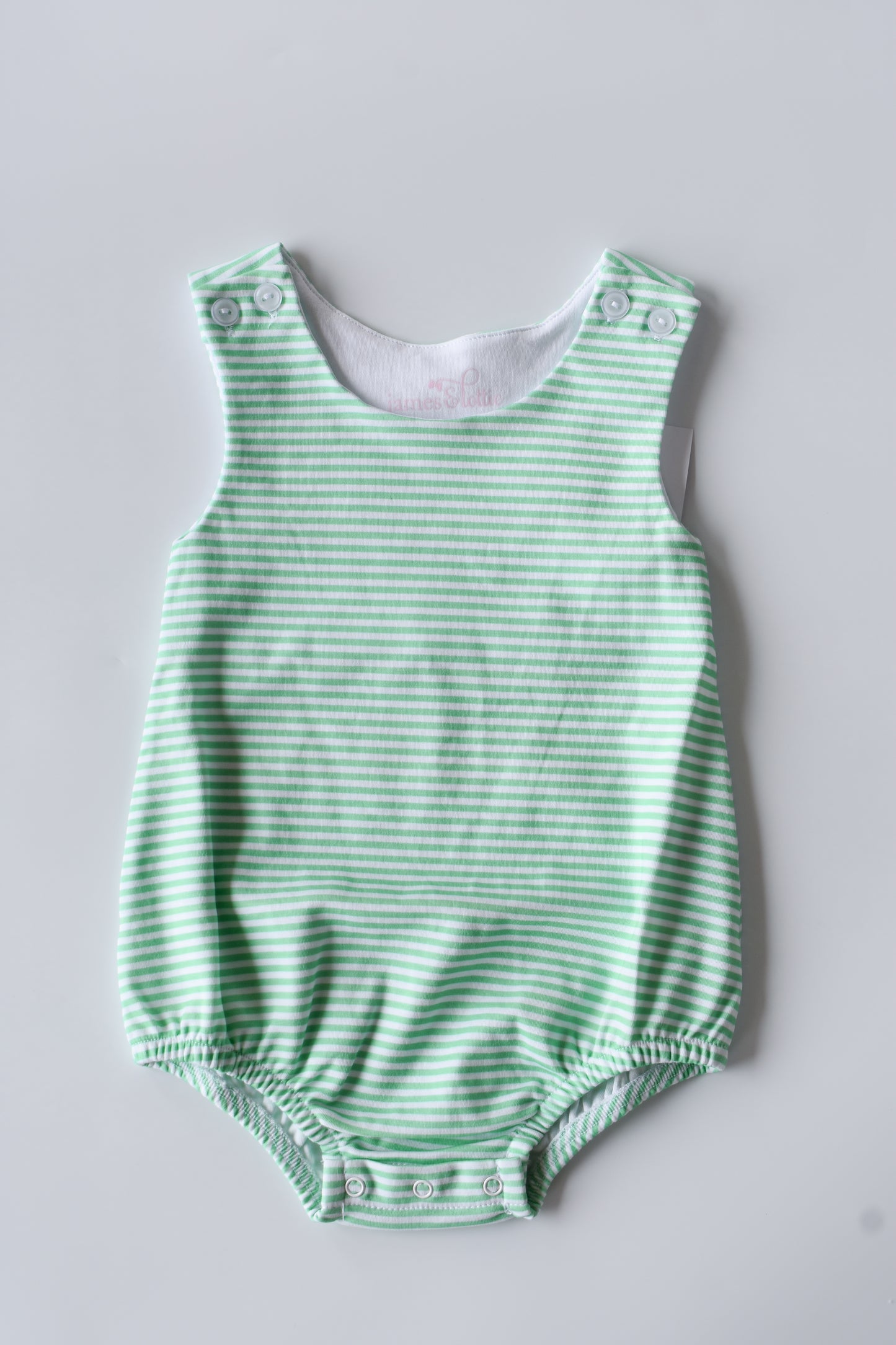 Light Green Striped Boy Knit Bubble
