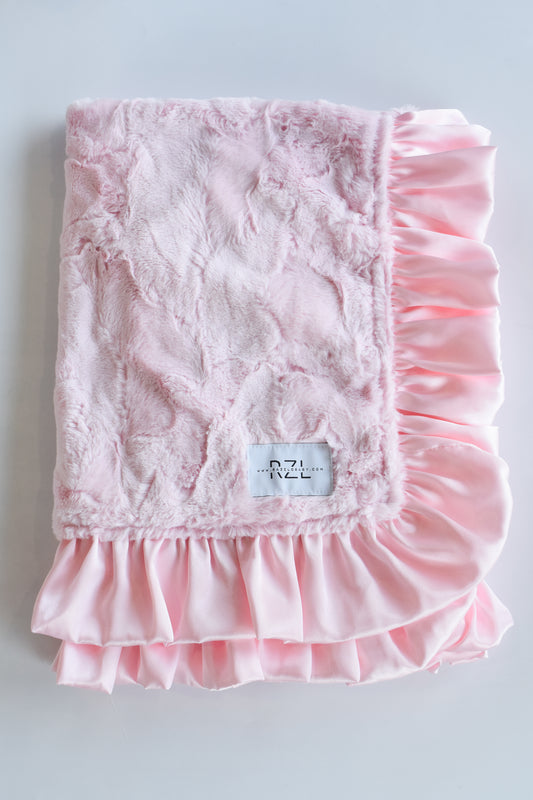 Double Plush Blanket-Classic Pink Hide