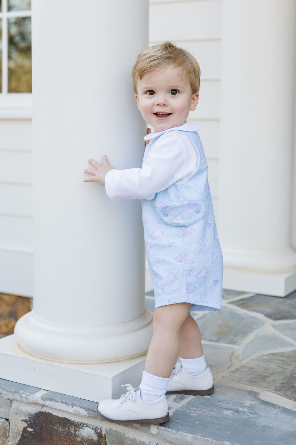 White Knit Long Sleeve Peter Pan