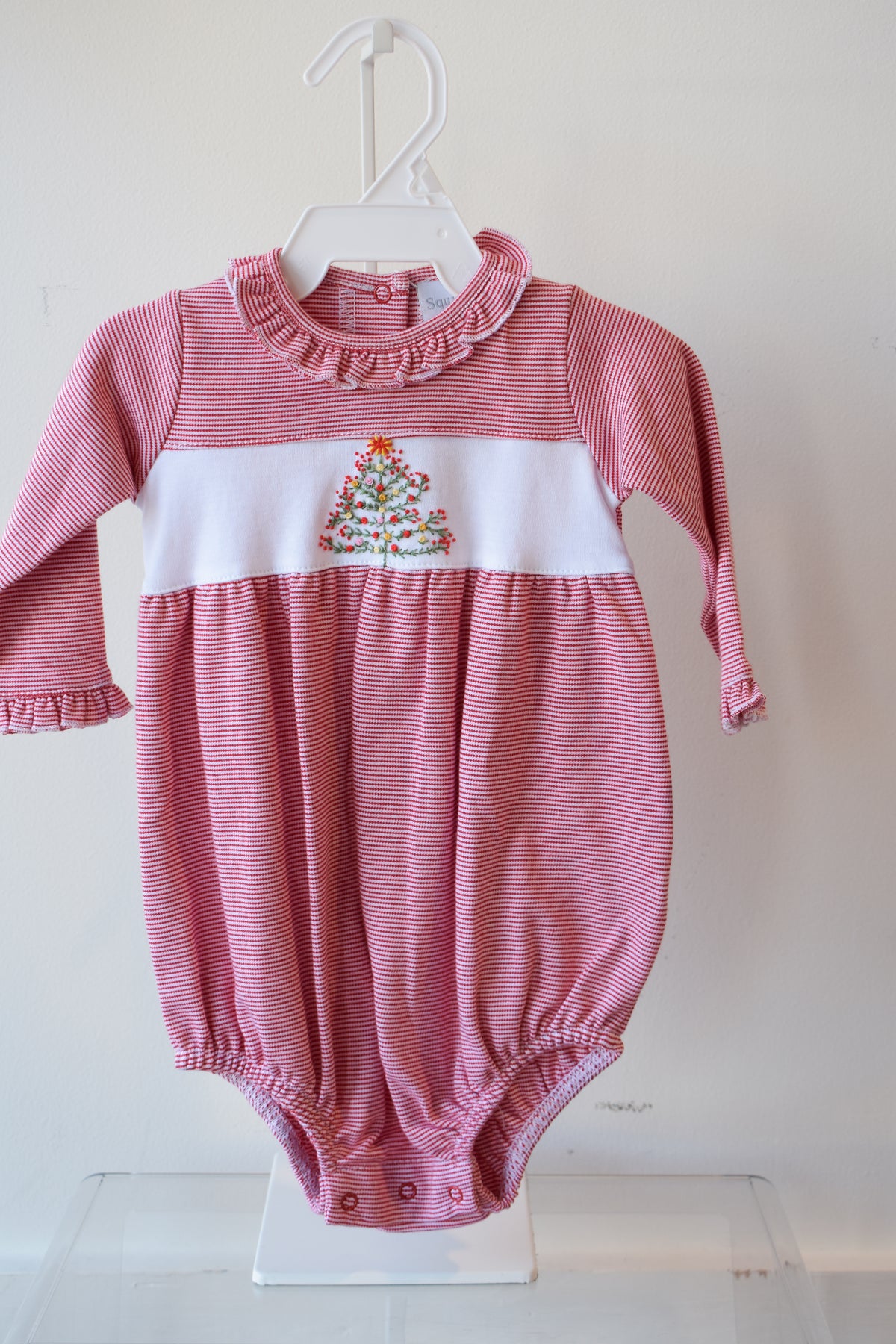 Holiday Holly Long Sleeve Ruffled Bubble