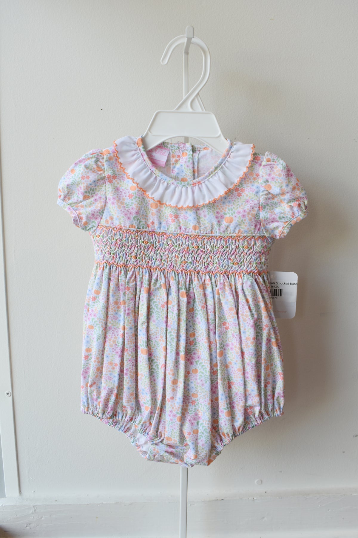 Pumpkin Patch Florals Smocked Bubble