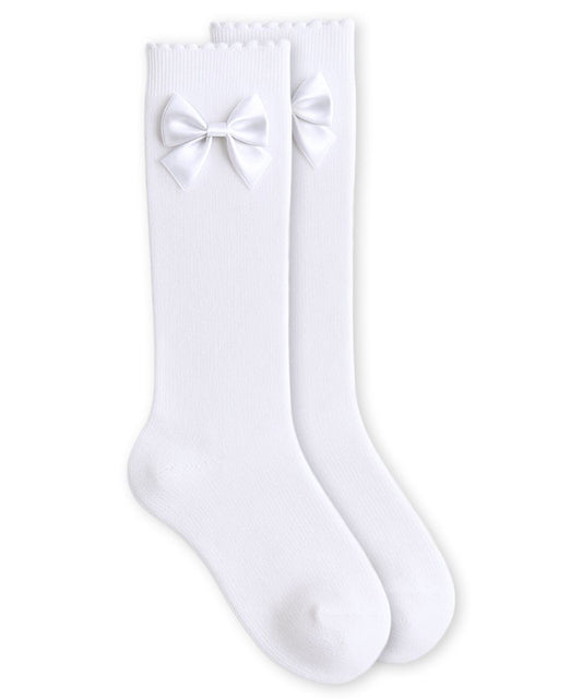 Jefferies Satin Bow Knee High Socks-1 Pair Pack