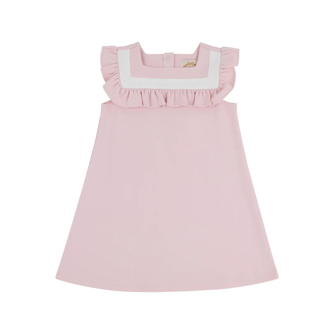 Darla Dress-Palm Beach Pink/Worth Ave White