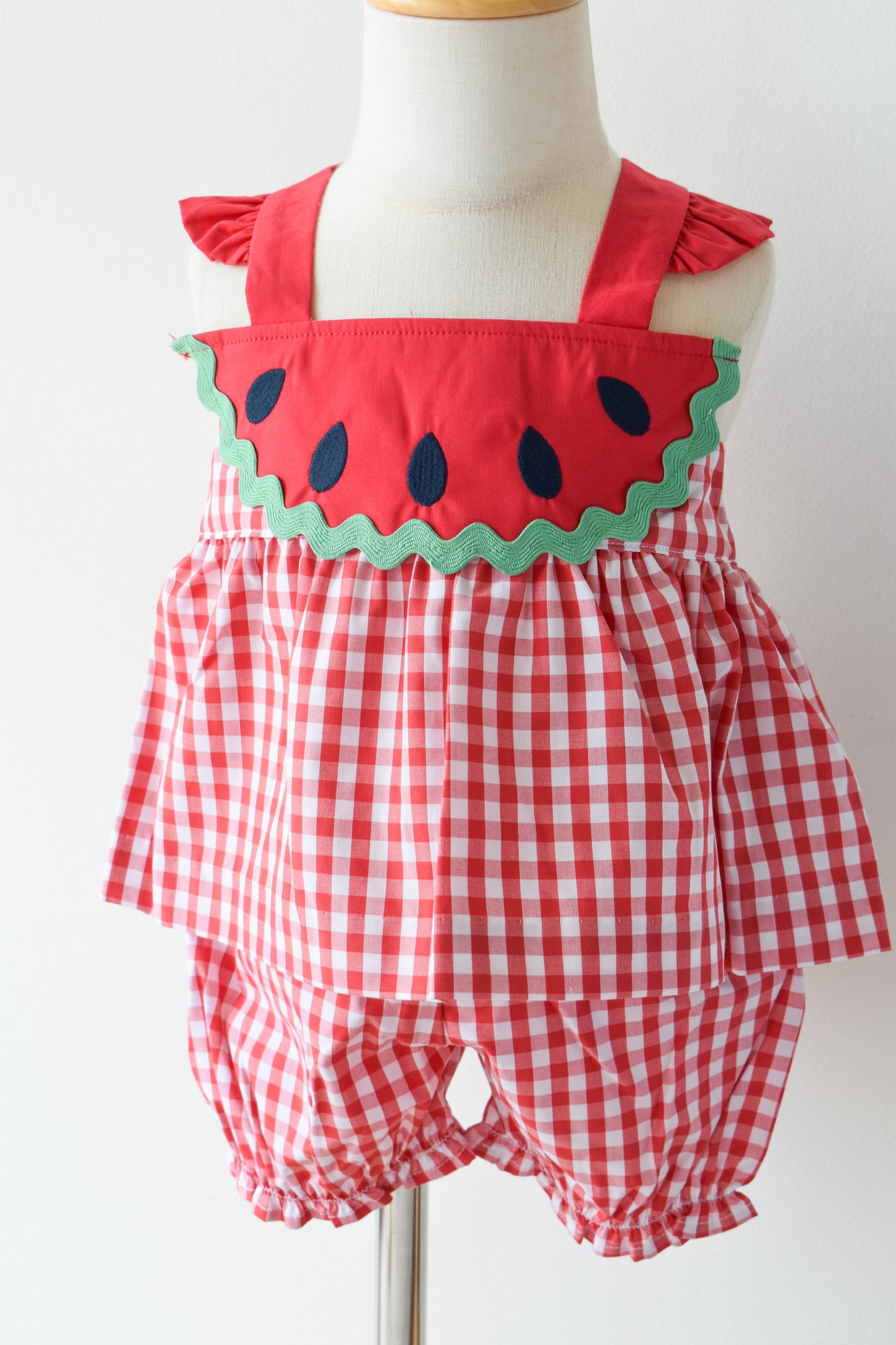Nancy’s Novelty Set-Watermelon Red Gingham