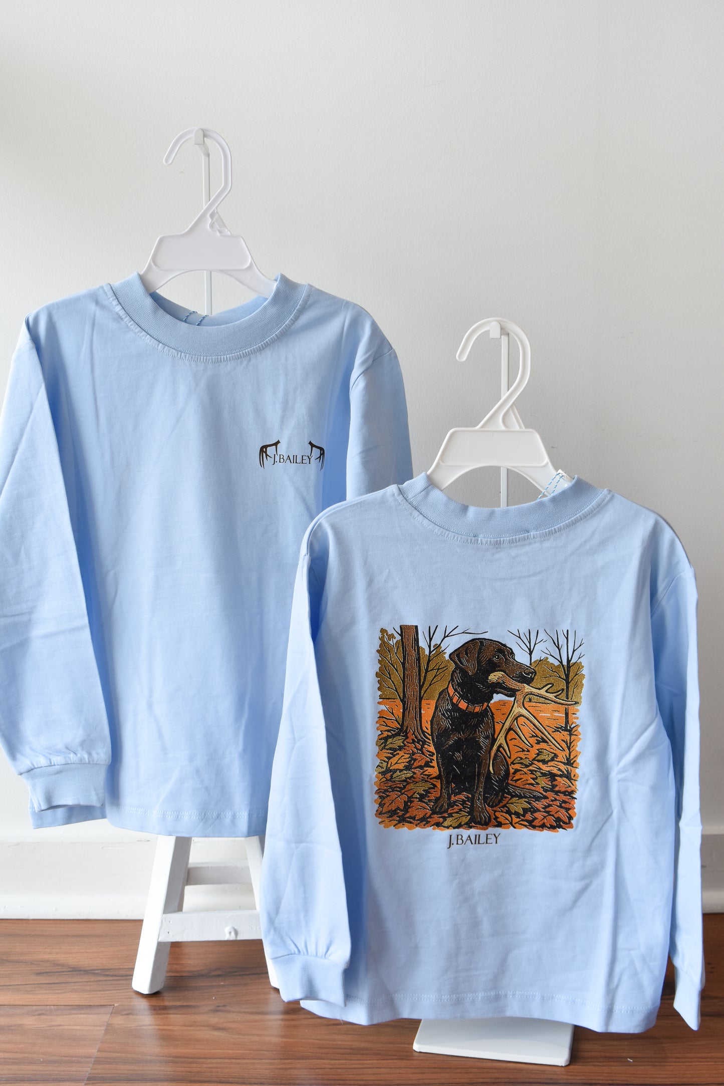 Long Sleeve Logo Tee-Hunting Dog on Bayberry