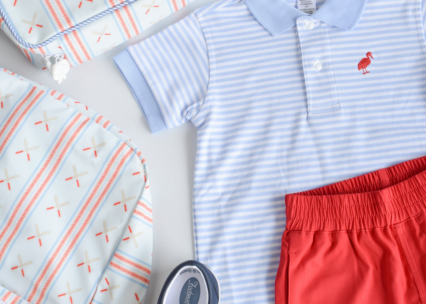 Prim & Proper Polo-Beale St Blue Stripe
