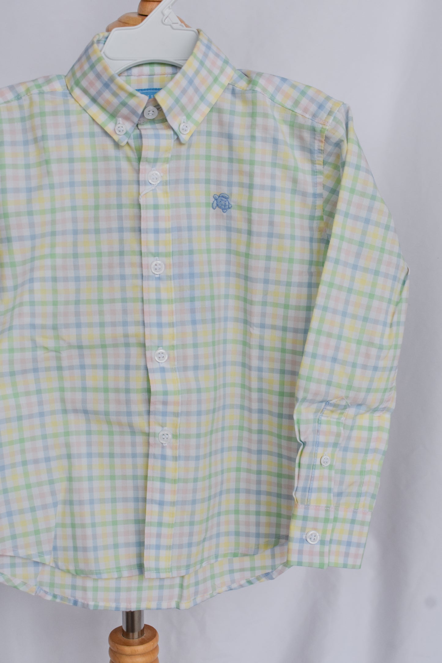 Easter Morning Plaid Button Down Dress Shirt