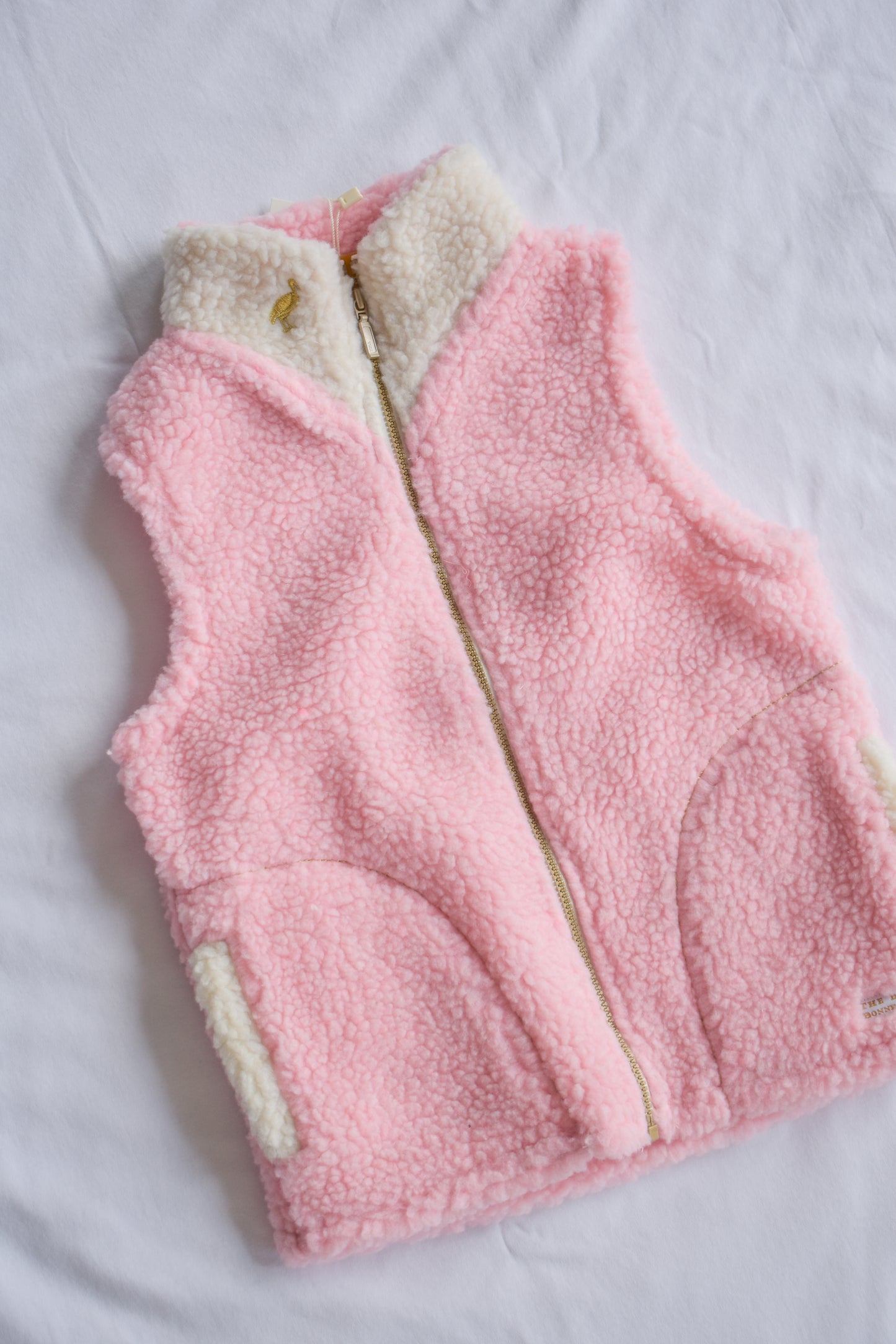 Van Camp Vest-Sandpearl Pink Sherpa