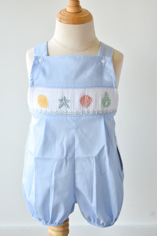 Tim Seashell Smocked Sunsuit