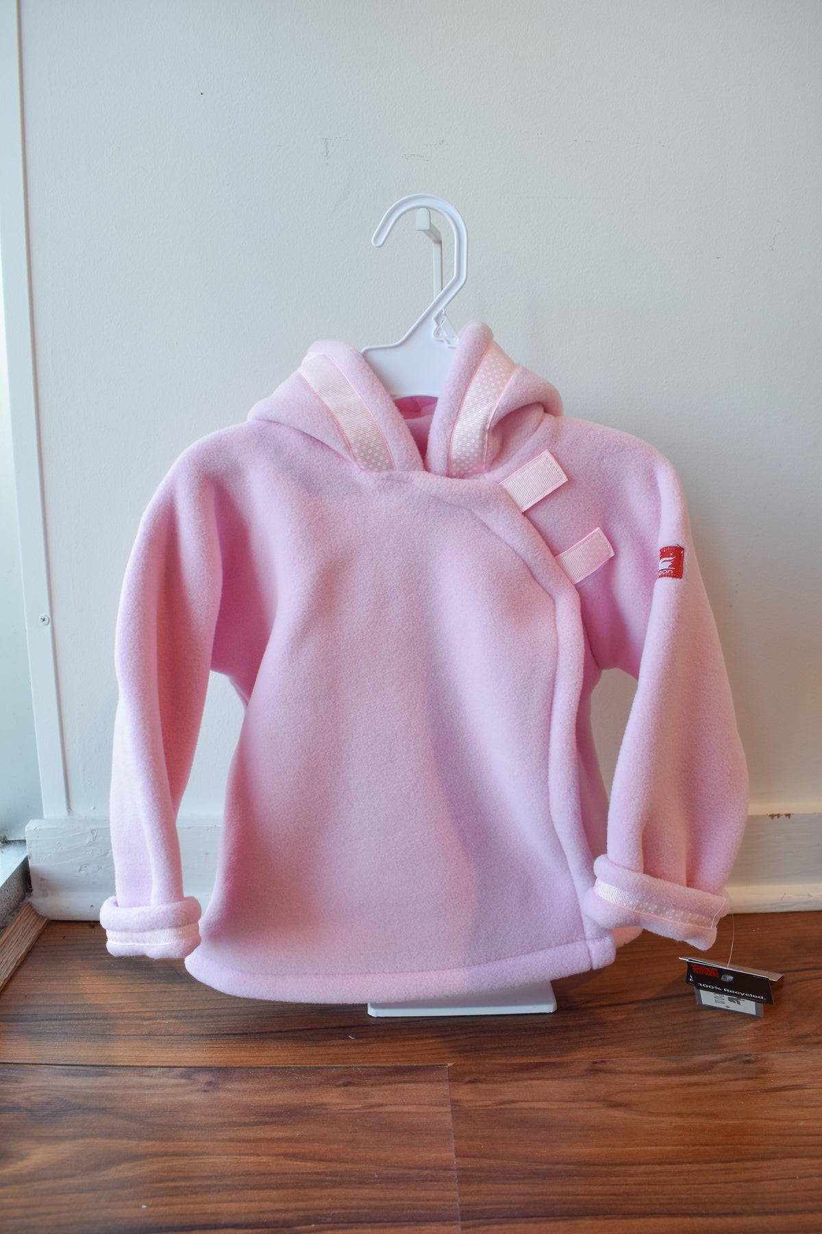 Widgeon Favorite Pink Polka Dot Hooded Fleece Jacket