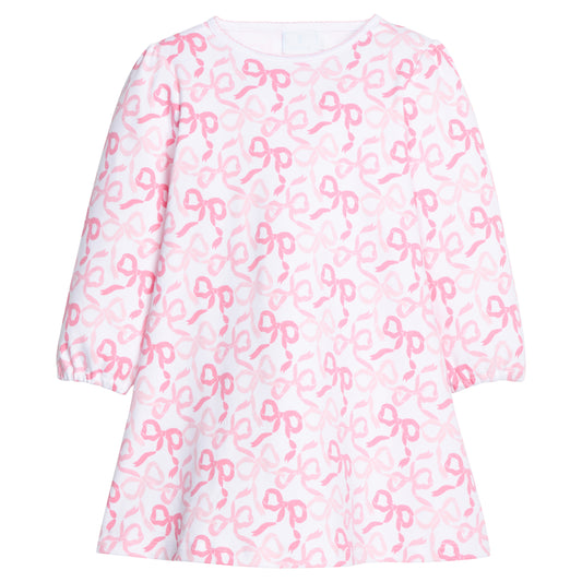 Blushing Ribbons and Bows Printed Dress