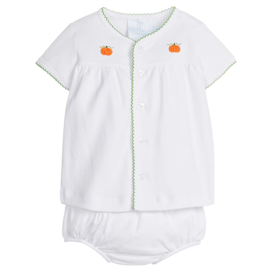 Pumpkin Patch Pinpoint Layette Knit Set