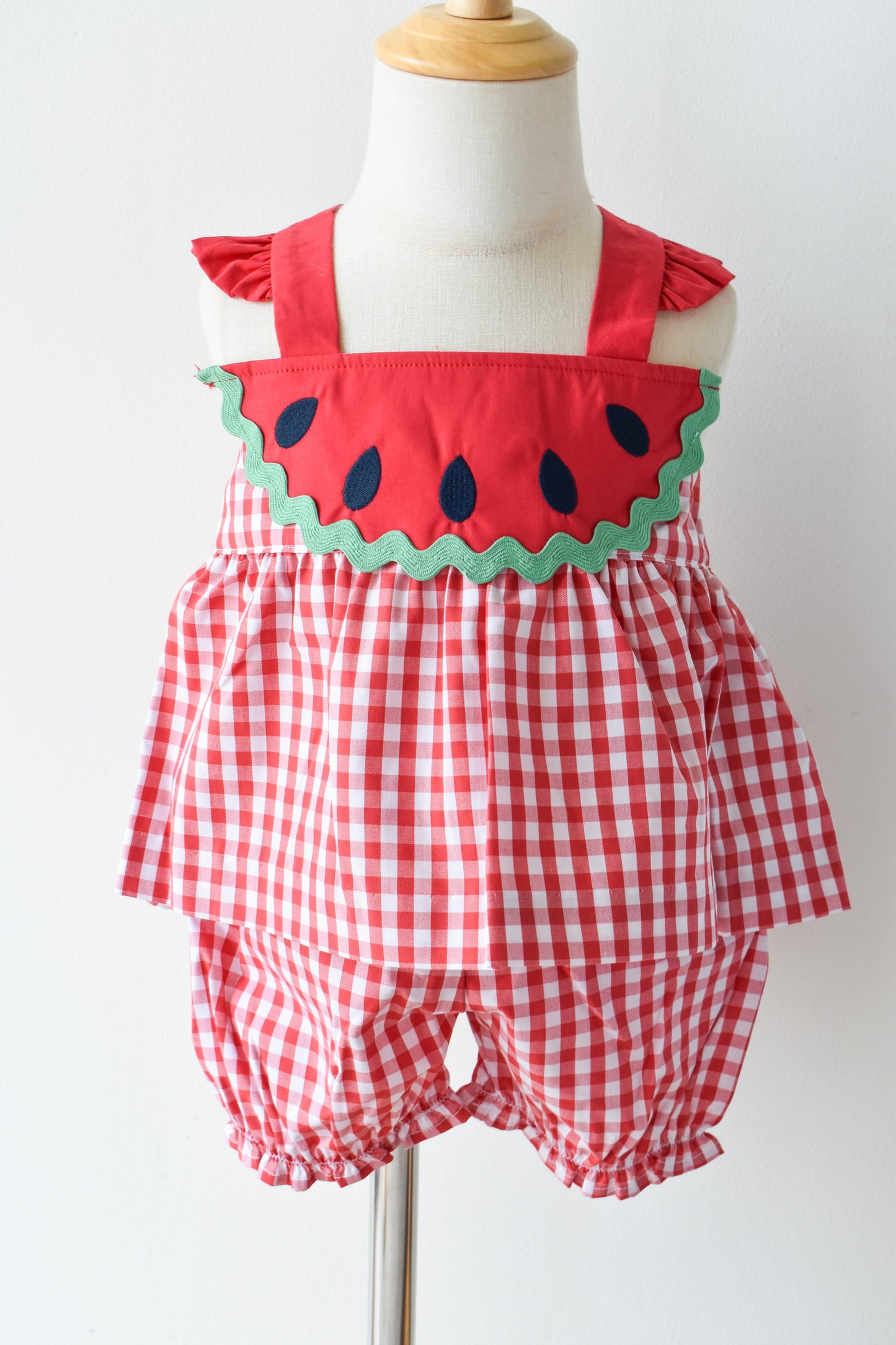 Nancy’s Novelty Set-Watermelon Red Gingham