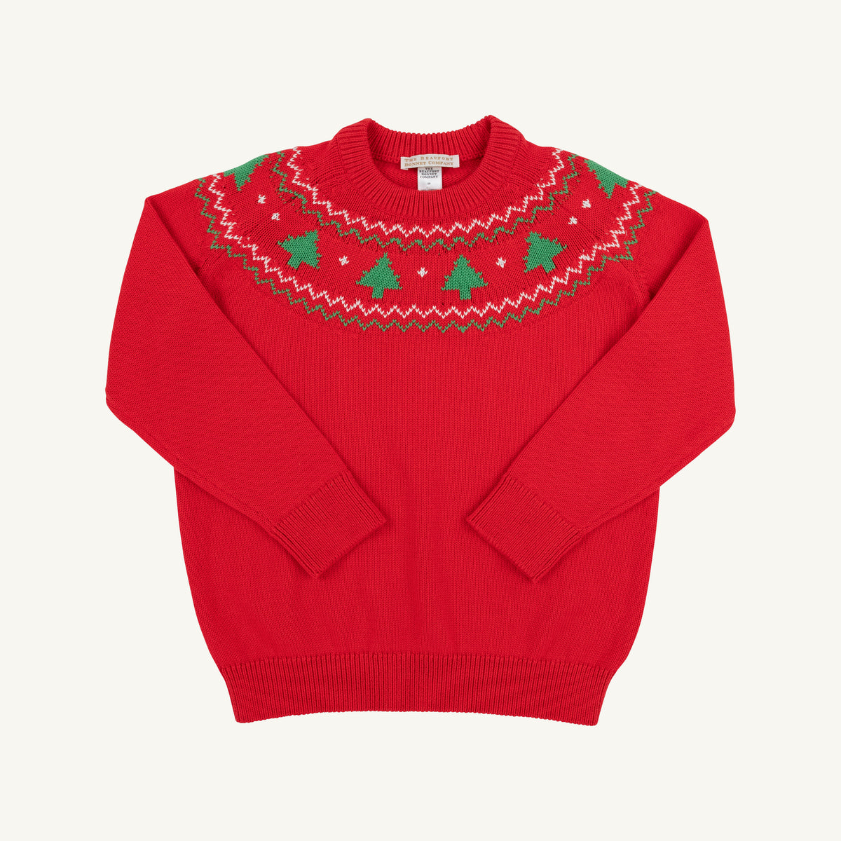Isaac’s Fairisle Sweater-Red Christmas Trees