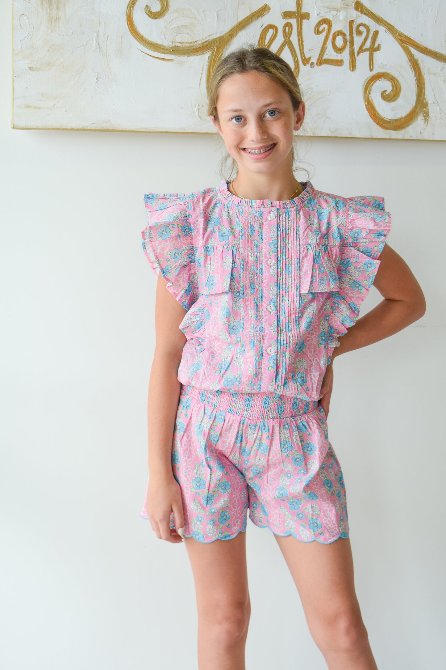 Annie Top-Spring Marguerite Floral