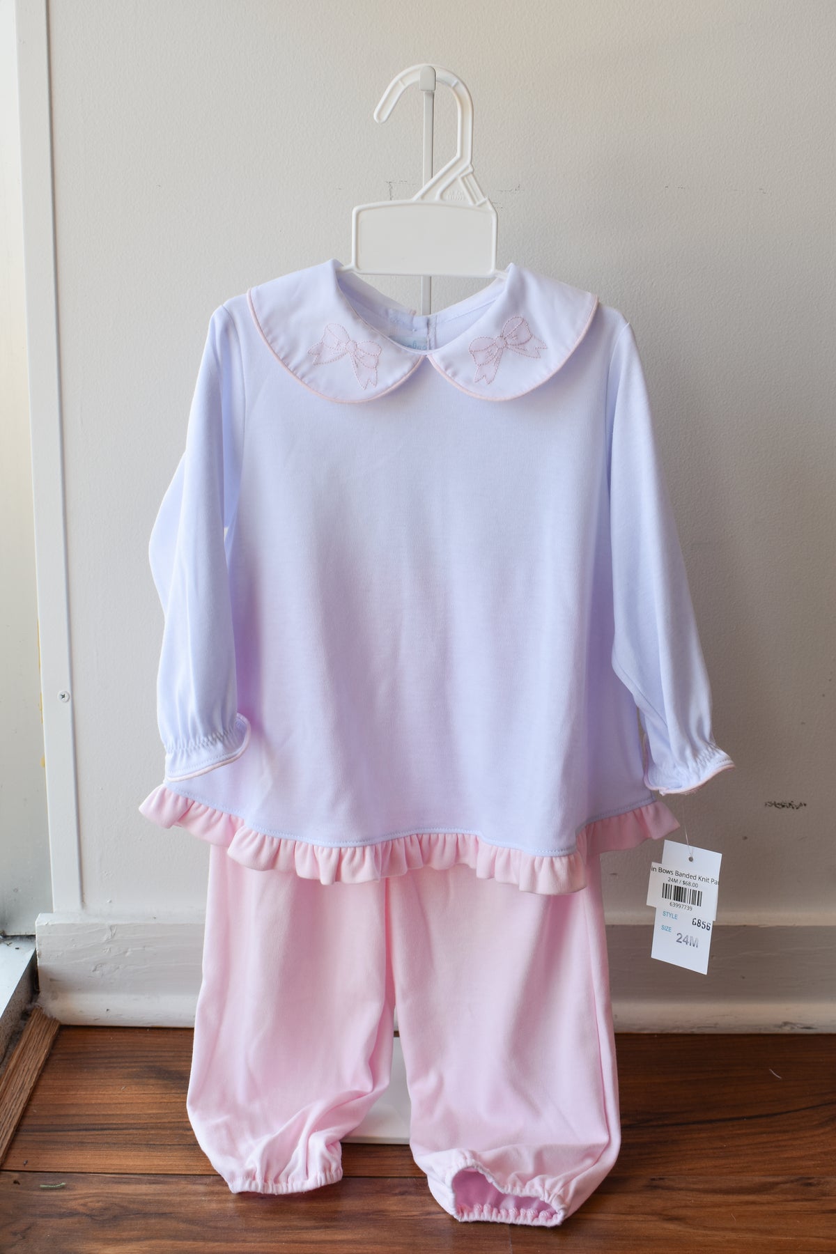 Pretty in Bows Banded Knit Pant Set