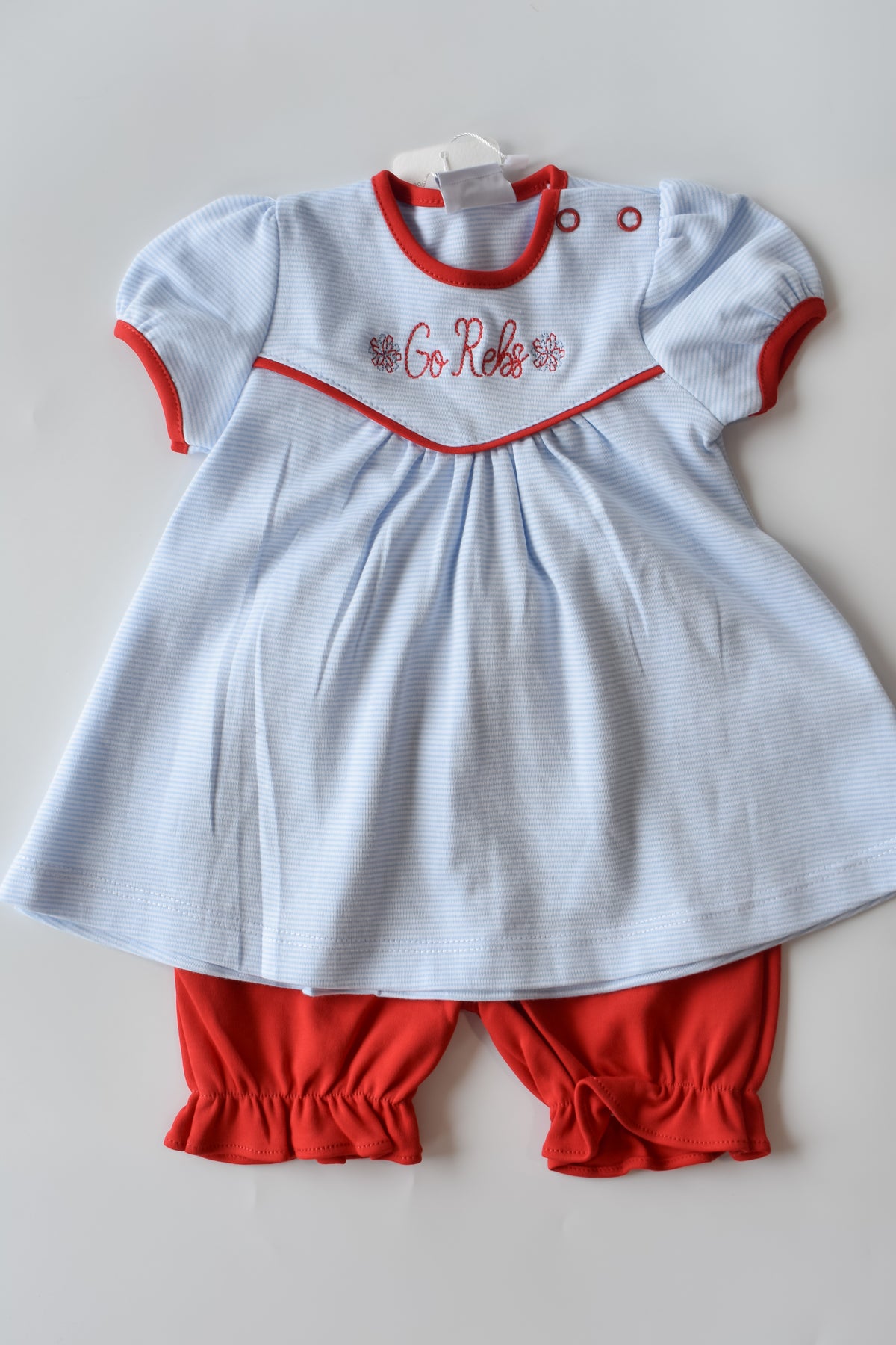 Go Rebs Pom Pom Embroidered Bloomer Set