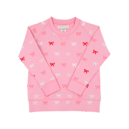 Cassidy Comfy Crewneck-Pink Bitty Bows