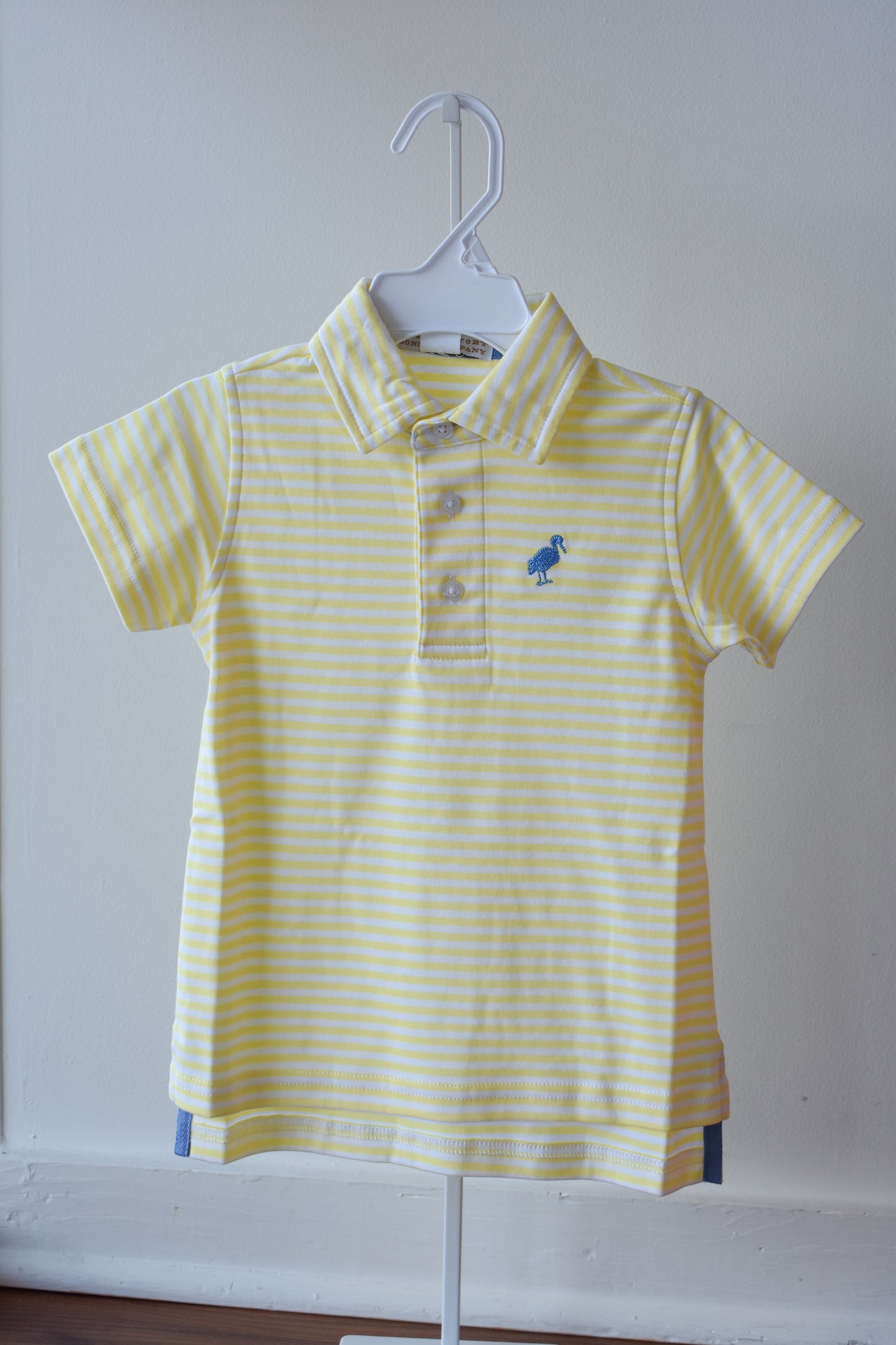 Prim & Proper Polo-Lake Worth Yellow Stripe
