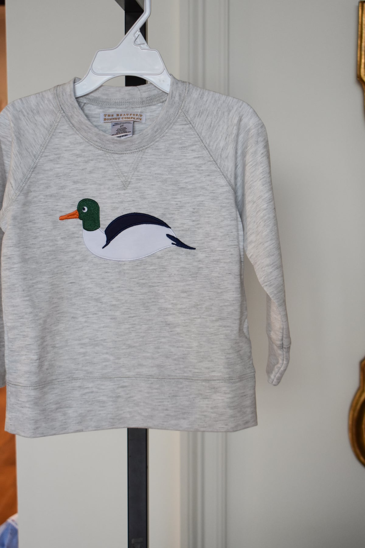 Cassidy Comfy Crewneck-Heathered Grey/Duck