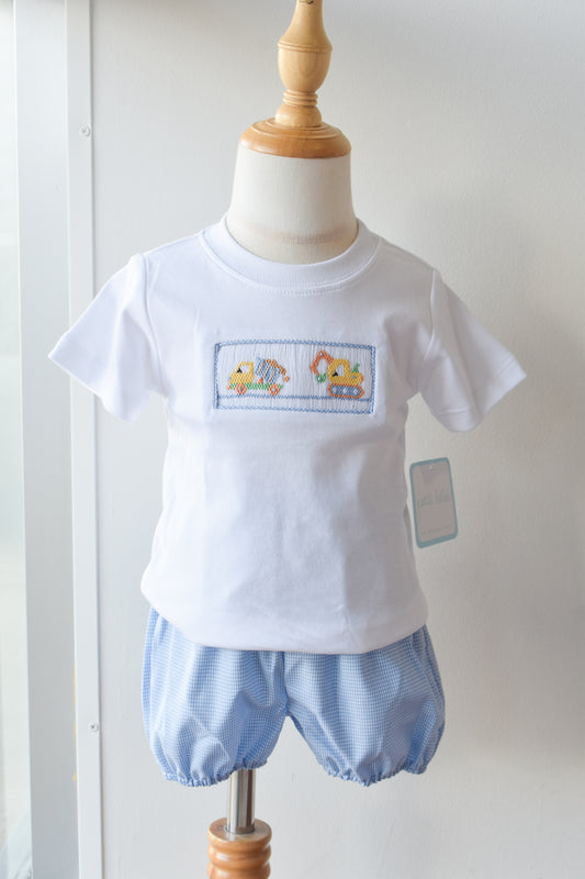 Little Loader Smocked Bloomer/Short Set