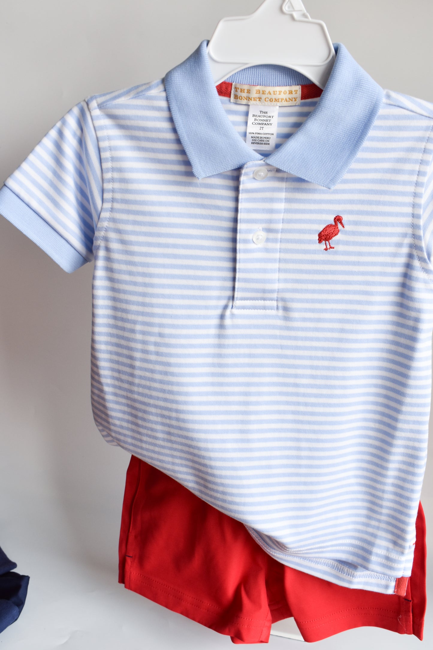 Prim & Proper Polo-Beale St Blue Stripe