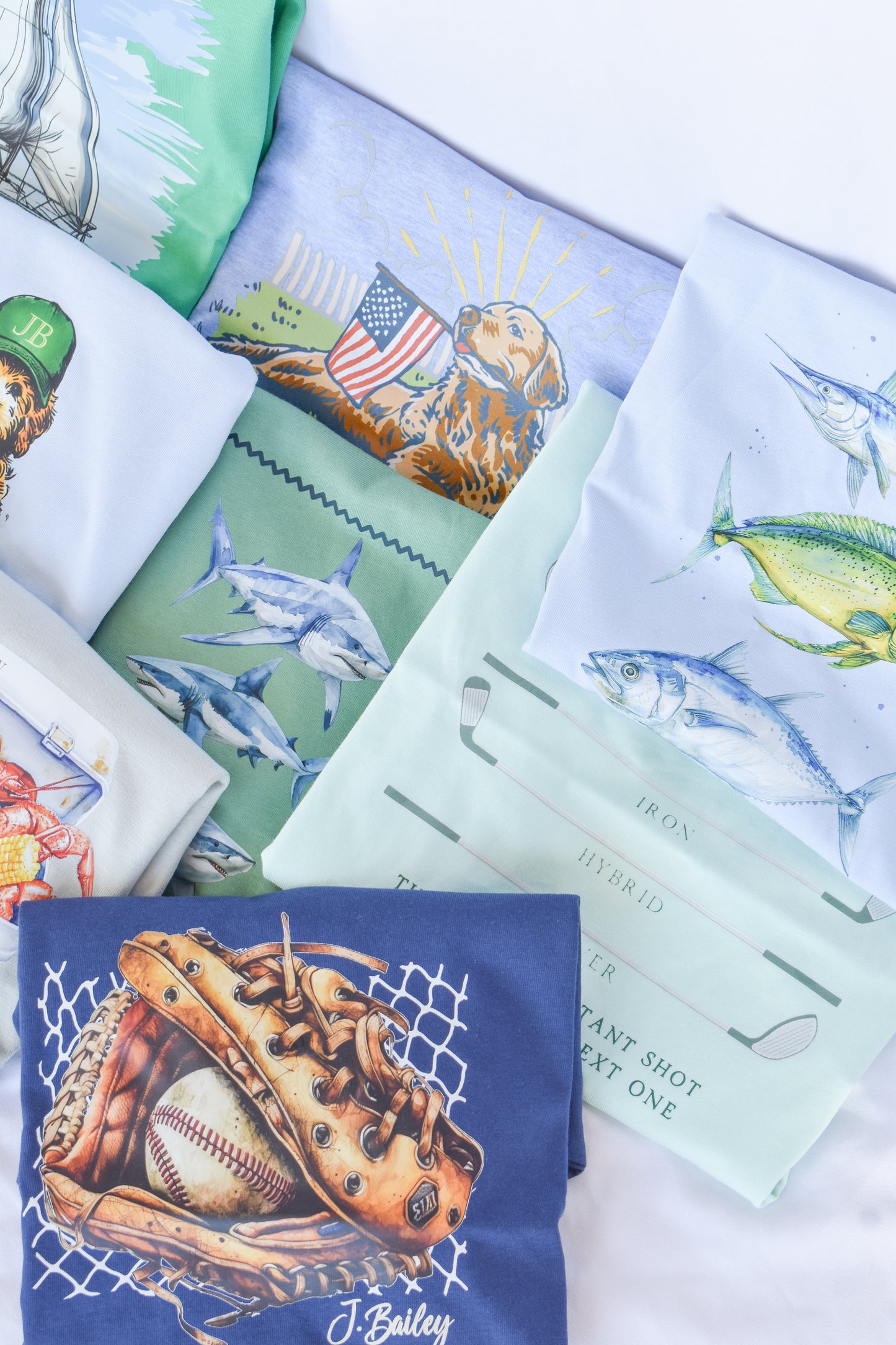 Short Sleeve Logo Tee-Baseball on Navy