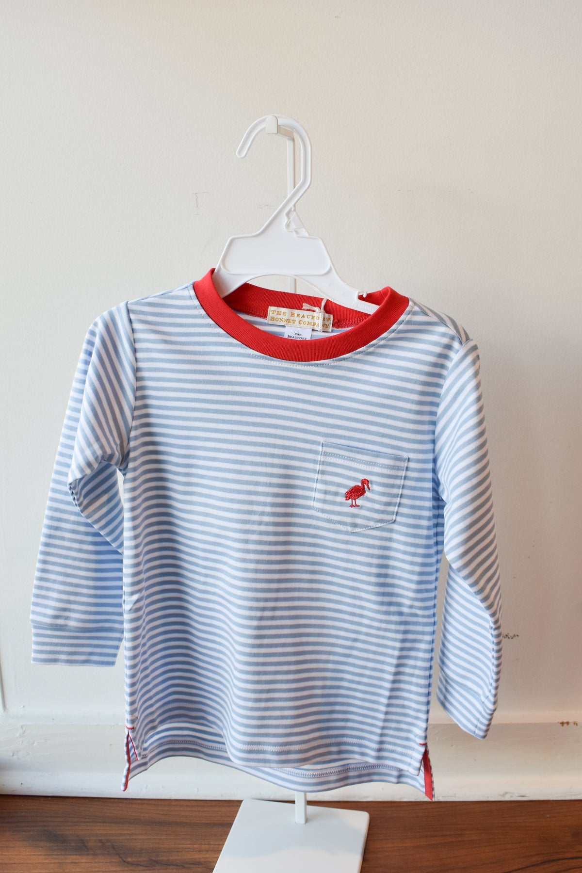 Long Sleeve Carter Crewneck-Barrington/Red Stripe