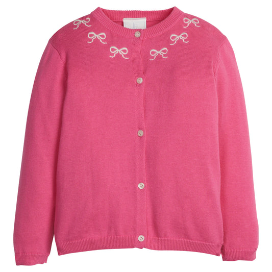 Delicate Bows Embroidered Cardigan