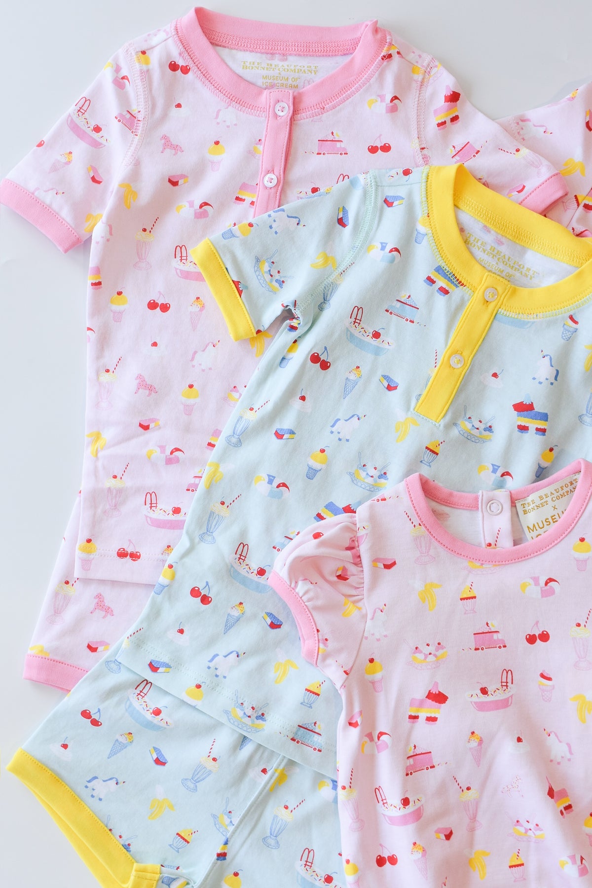 Payton Pajama Short Set-Blueberry Blue Ice Cream Daydream