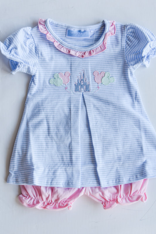 Magically Ever After Ruffle Trim Knit Bloomer Set