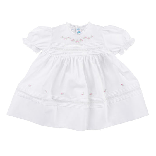 Floral Whispers White Embroidered Heirloom Dress