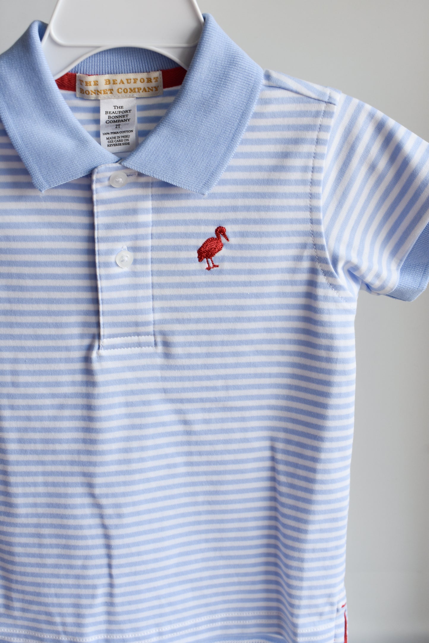 Prim & Proper Polo-Beale St Blue Stripe