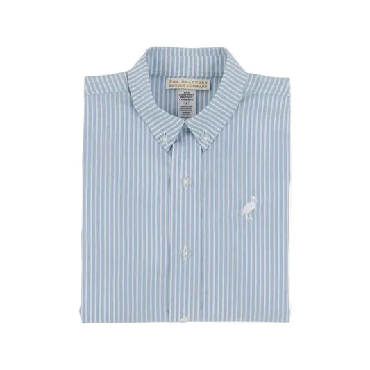 Dean’s List Dress Shirt-Barrington Tally Tickling Stripe