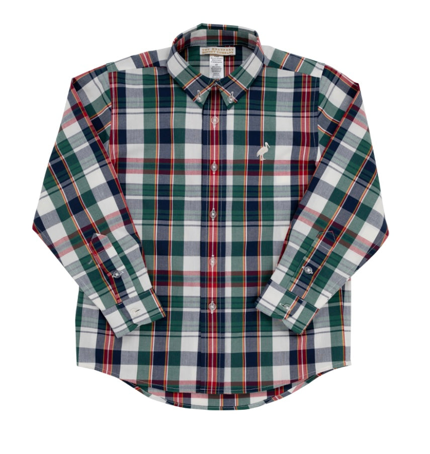 Dean's List Dress Shirt-Field Park Plaid/Keeneland Khaki