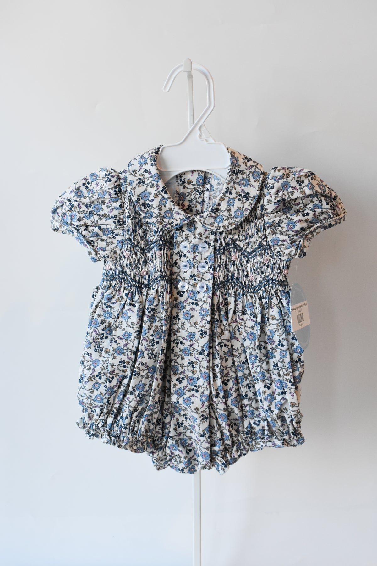 Smocked Bridget Bubble-Wisteria Floral