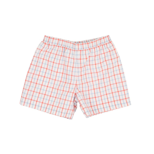 Sheffield Shorts-Coral Check