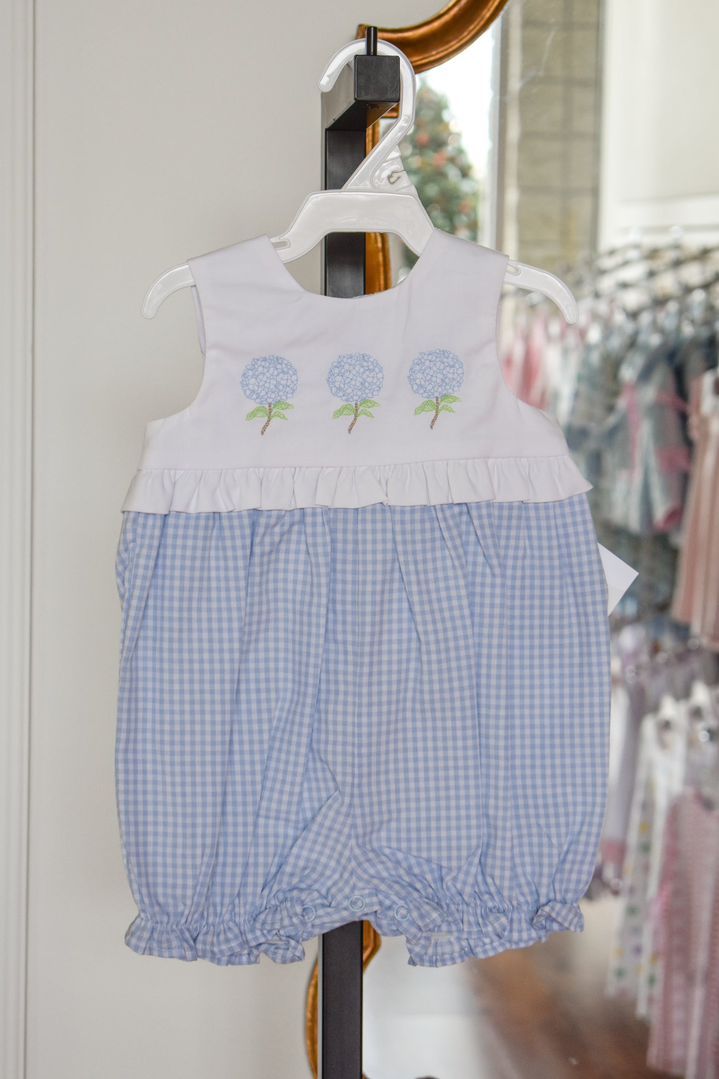 Blue Belle Ruffled Romper