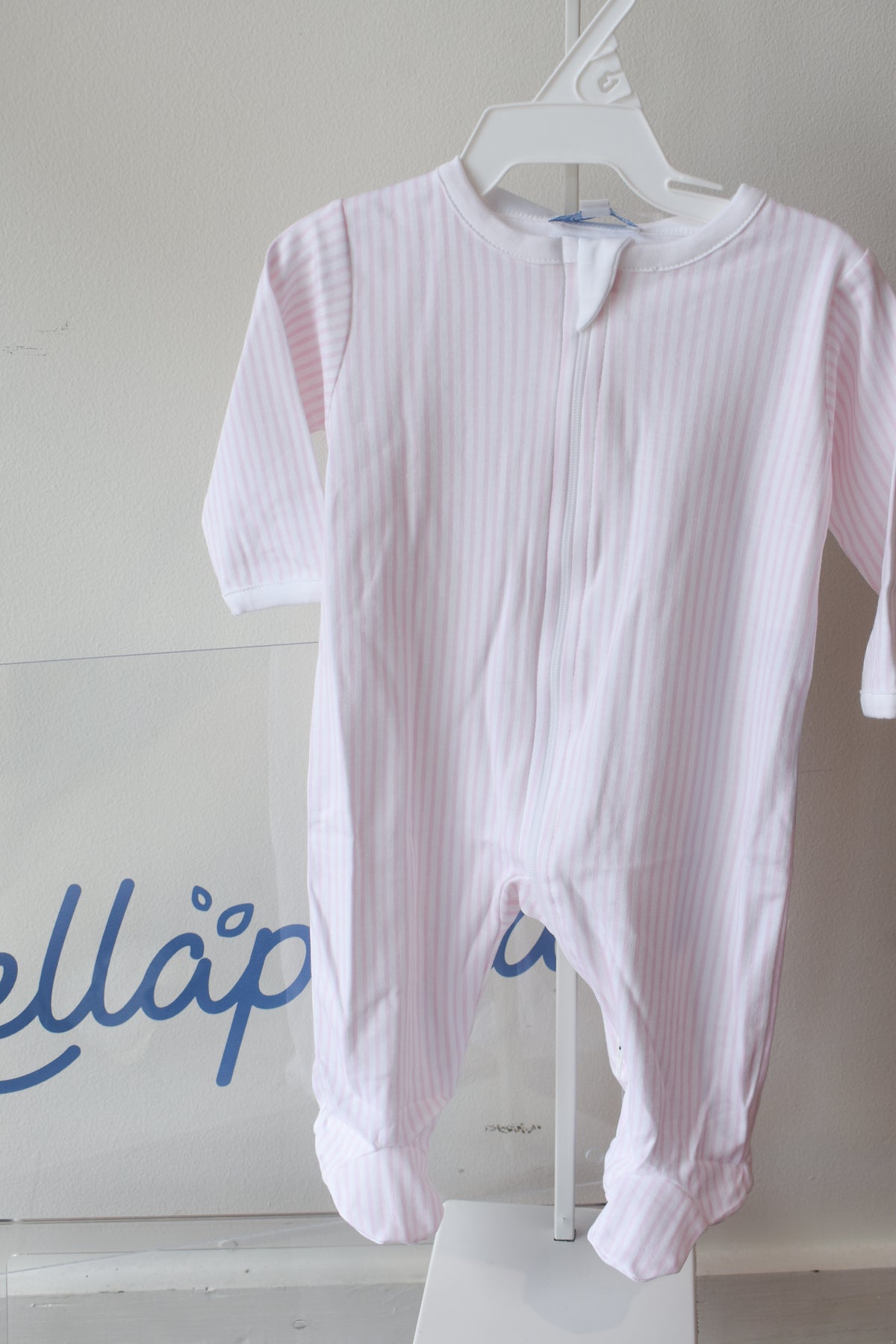 Pink Classic Nella Stripe Zipper Footie