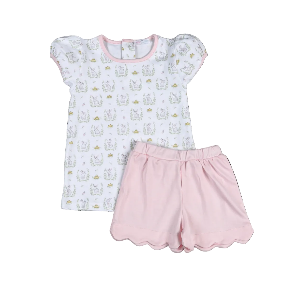 Hop Into Spring-Girl’s Pink Short Set