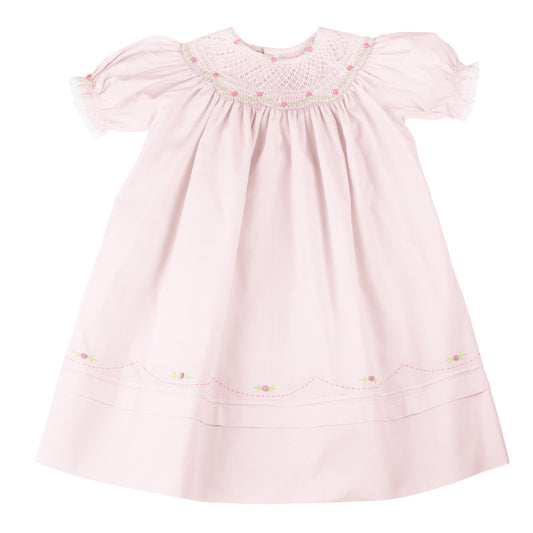Rosette Smocked Bishop Dress