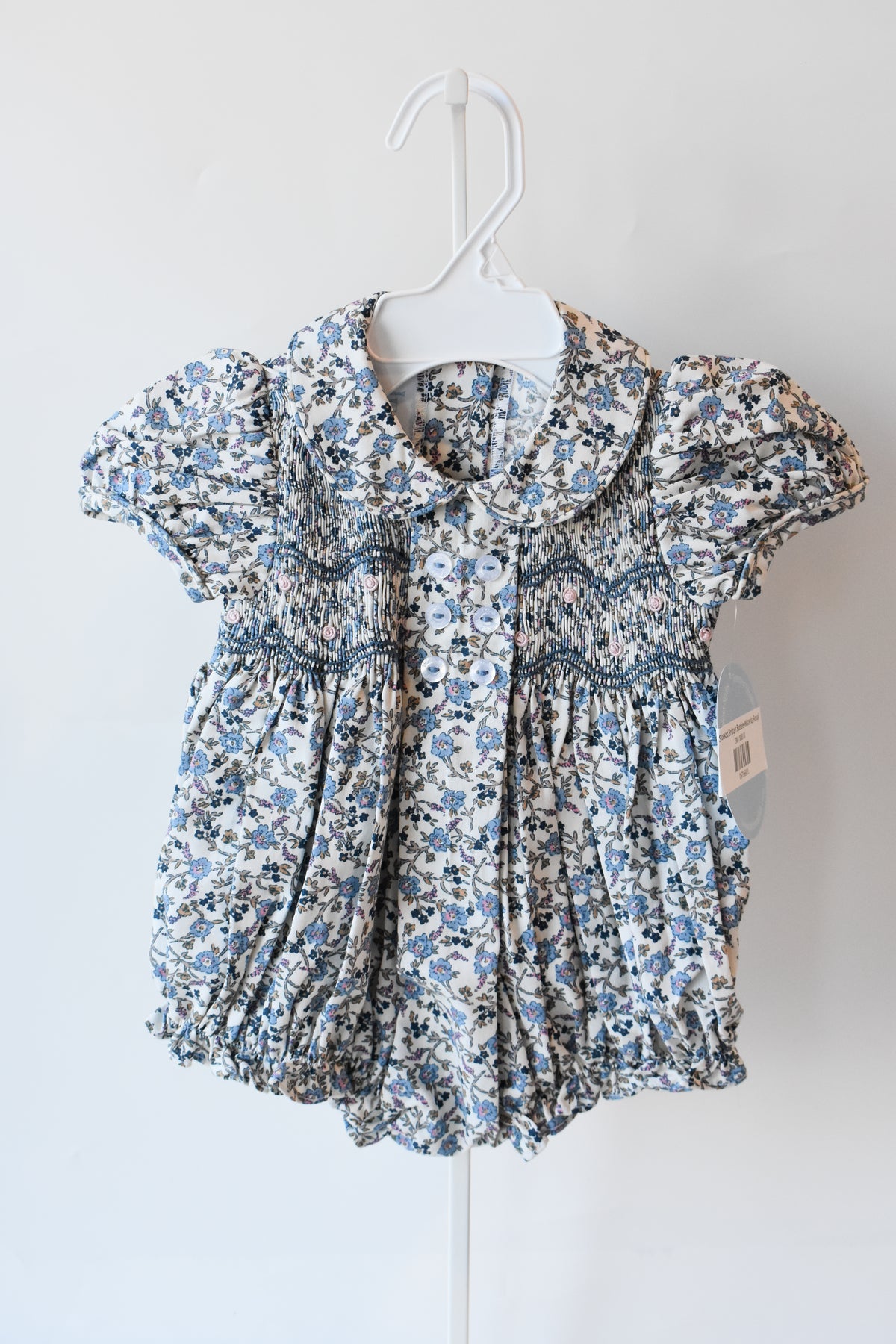 Smocked Bridget Bubble-Wisteria Floral