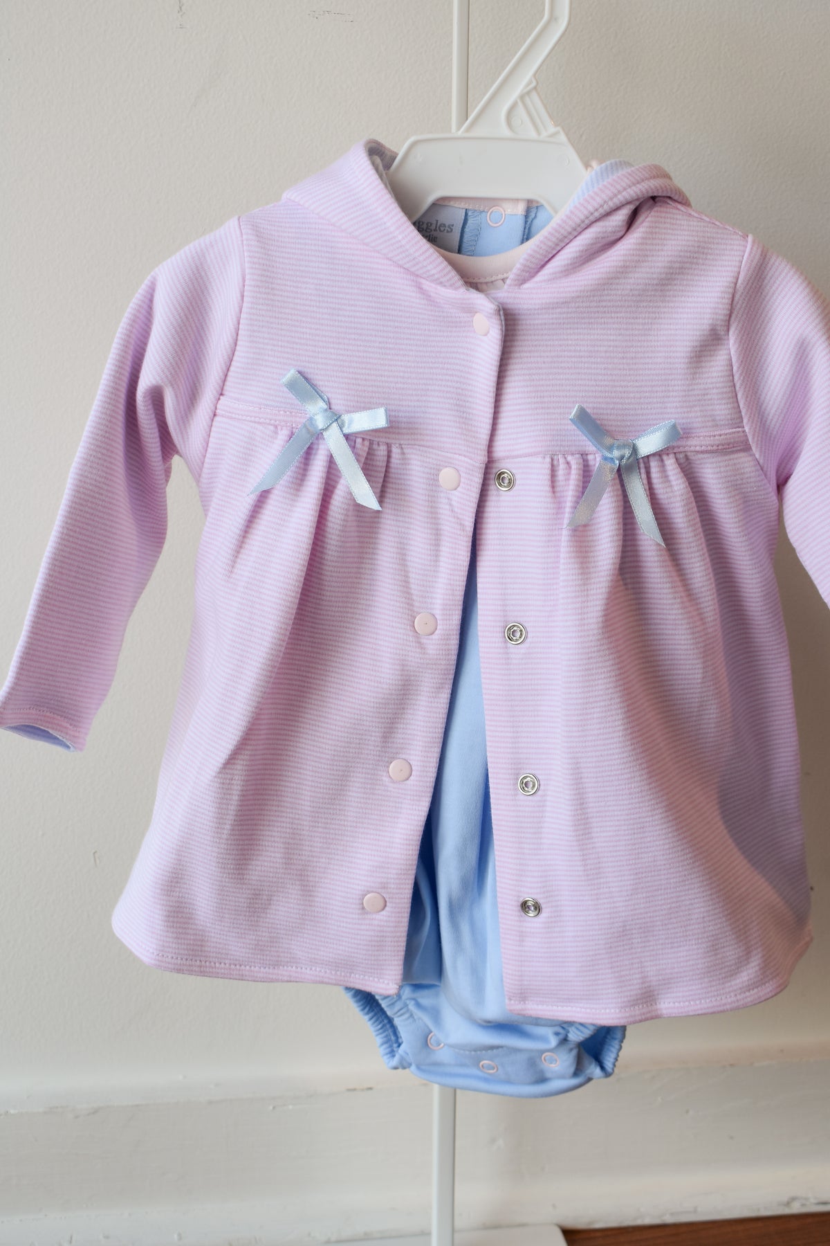 Pink Mini Stripe Bow Jacket
