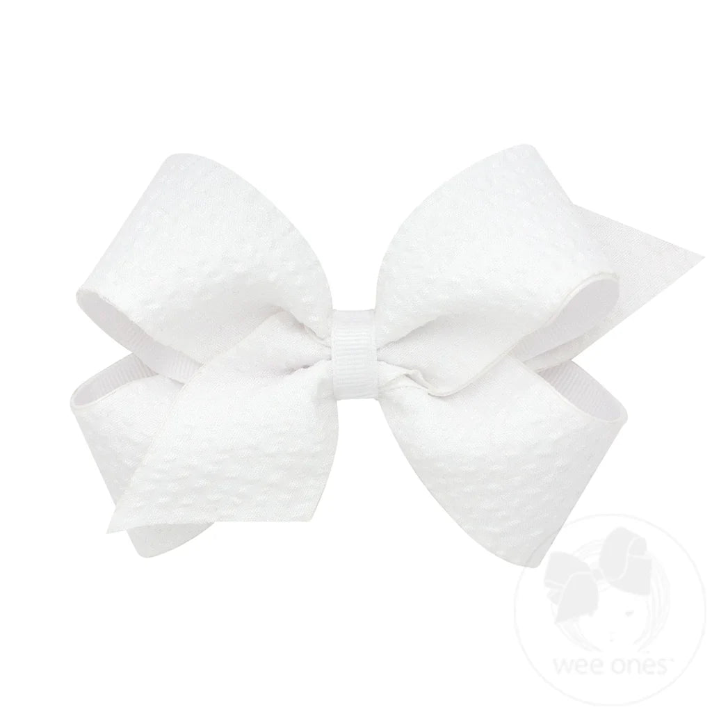 Medium Seersucker Classic Wrap Bow
