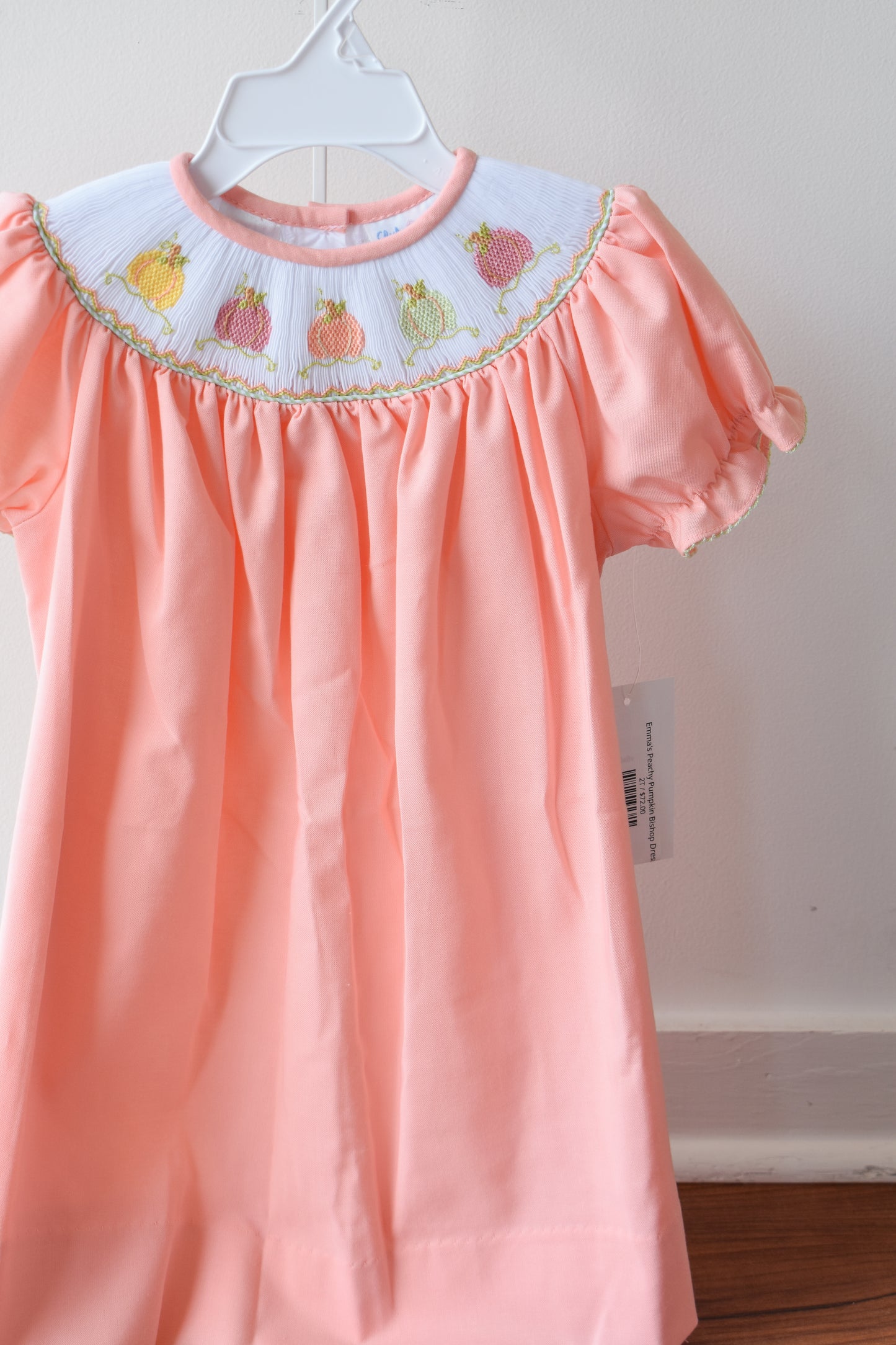 Emma’s Peachy Pumpkin Bishop Dress