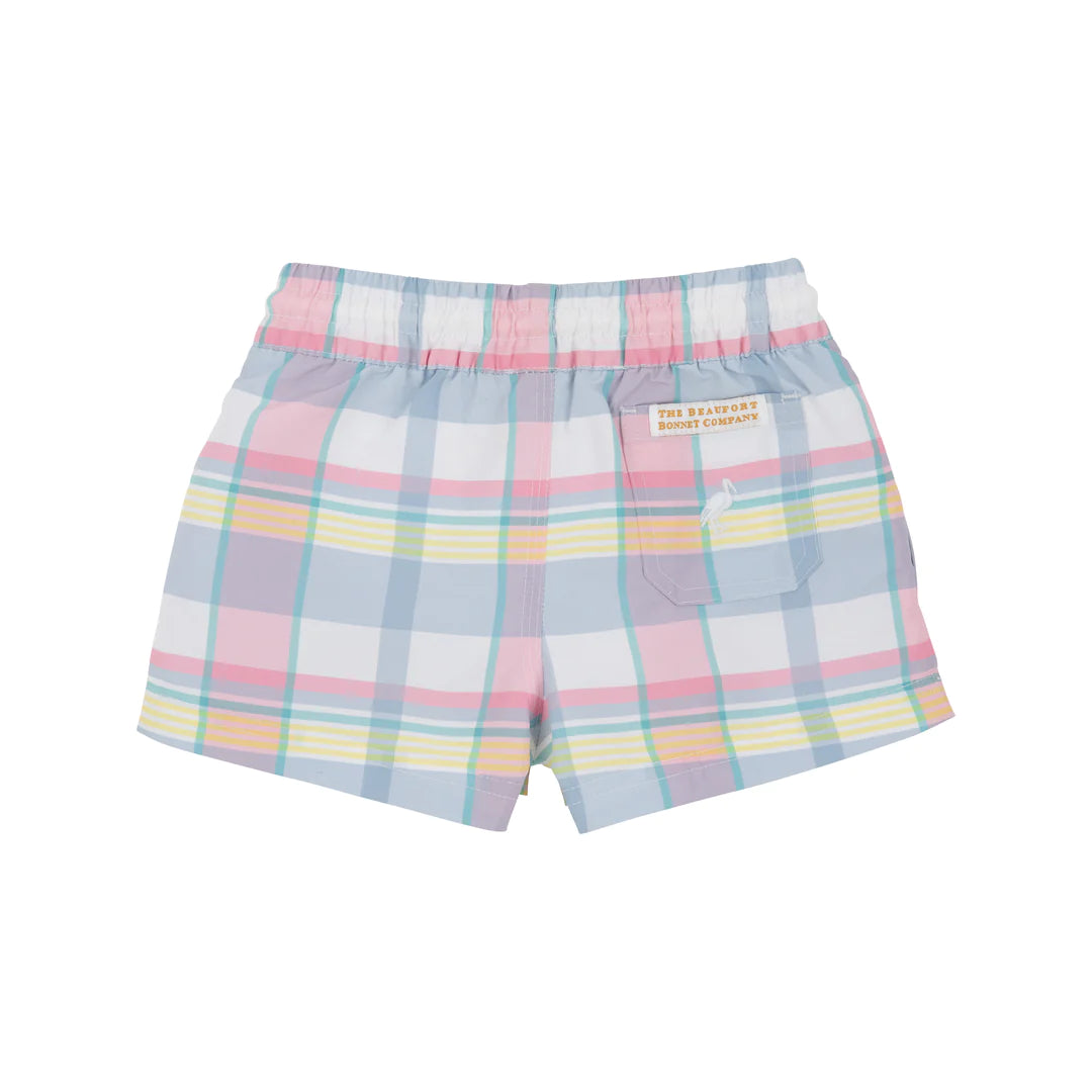 Tortola Swim Trunks-Tennis Pro Plaid/Worth Ave White