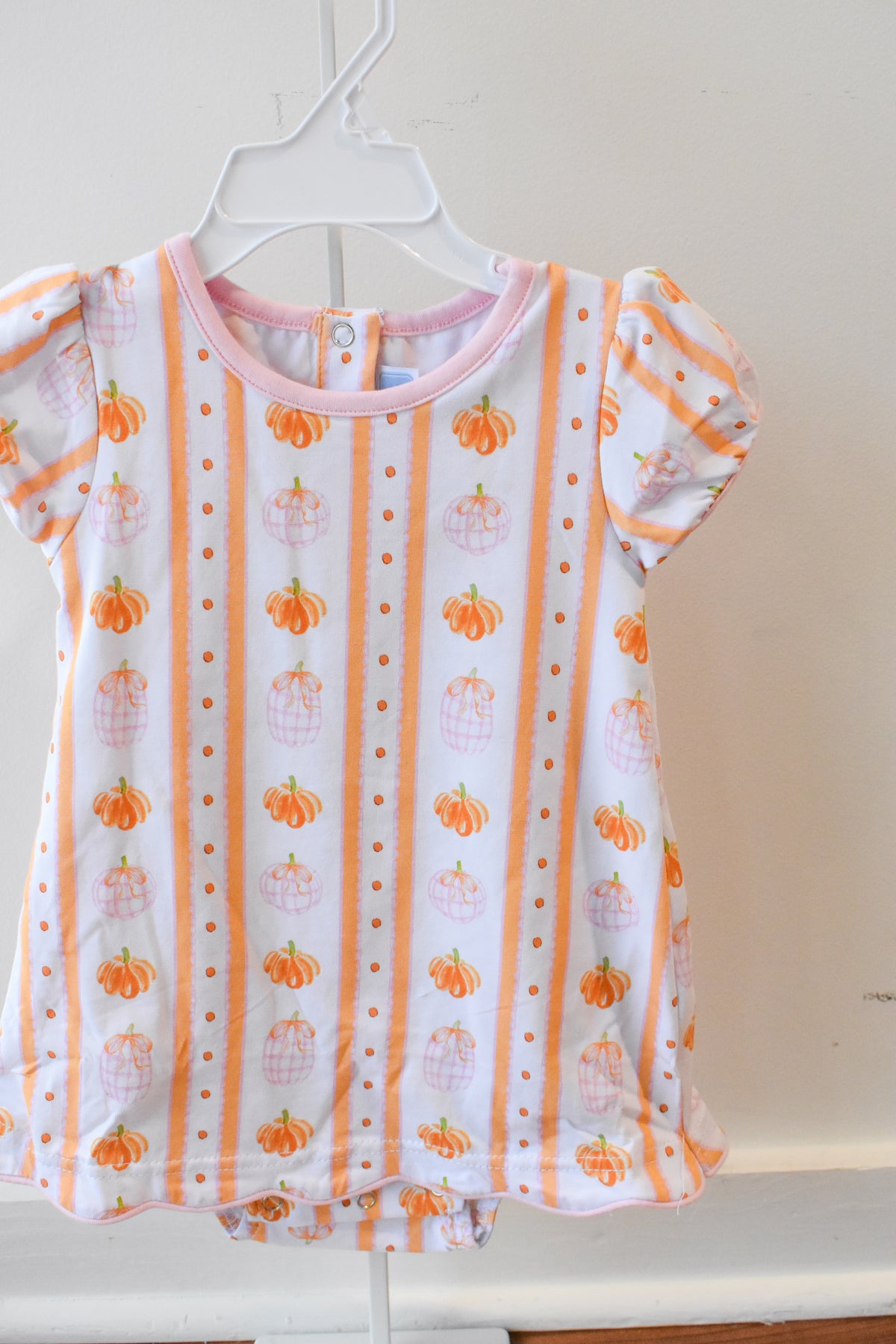 Pumpkin Patch Scallop Knit Bubble