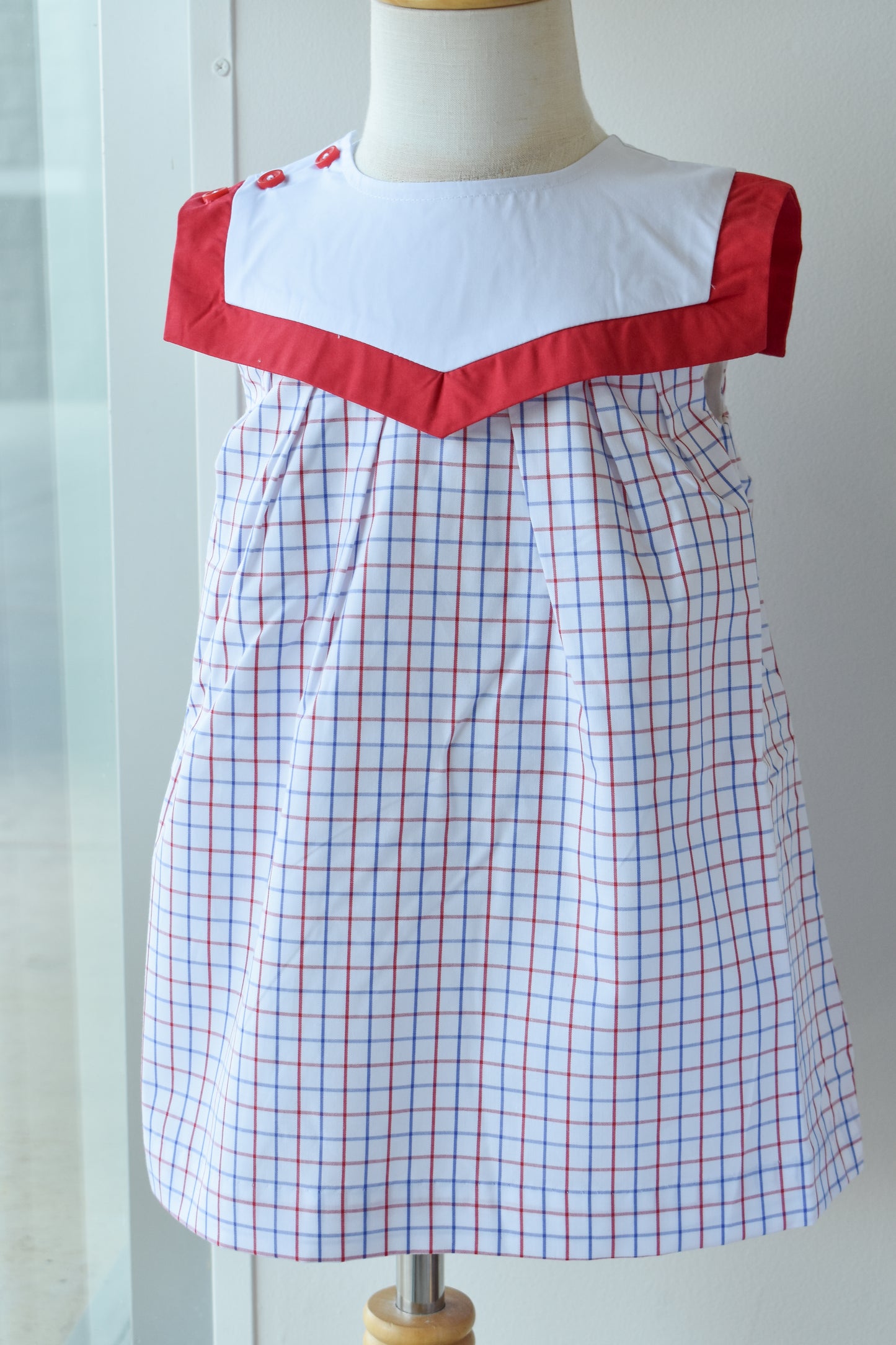 Sarah Sailboat Dress-Woven Lake Powell Plaid