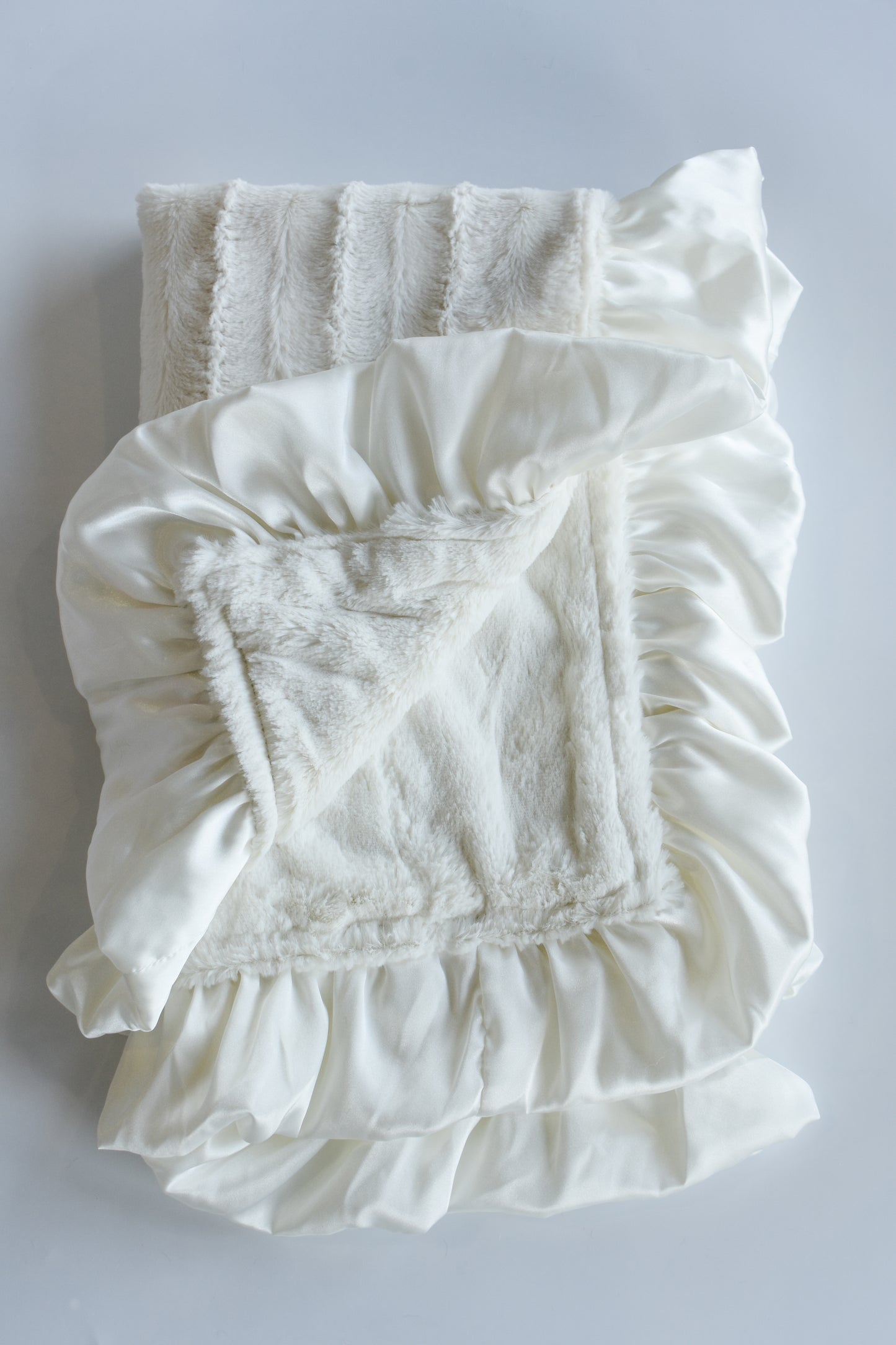 Double Plush Blanket-Ivory Chinchilla