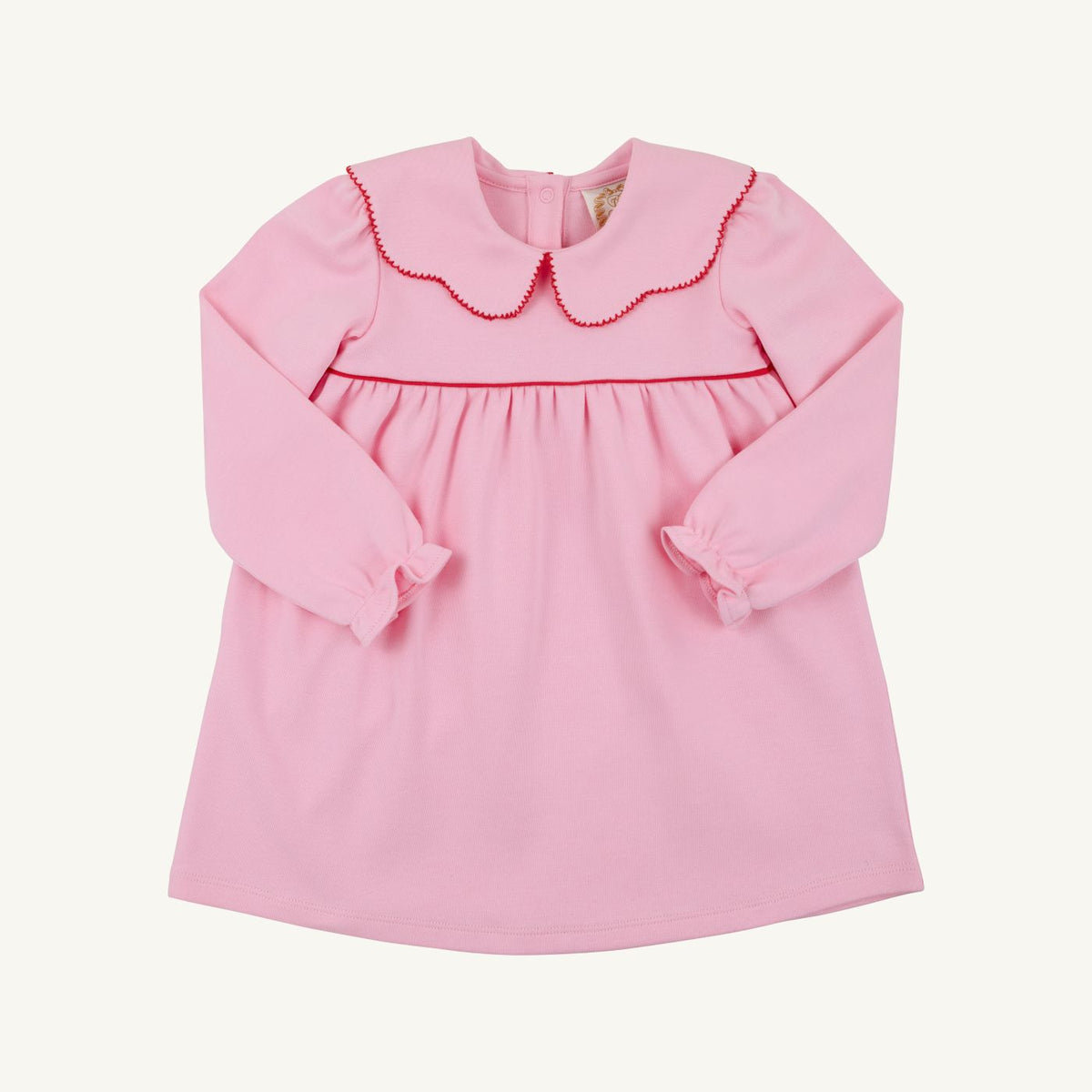Maude’s Knit Day Dress-Pier Party Pink/Red Trim
